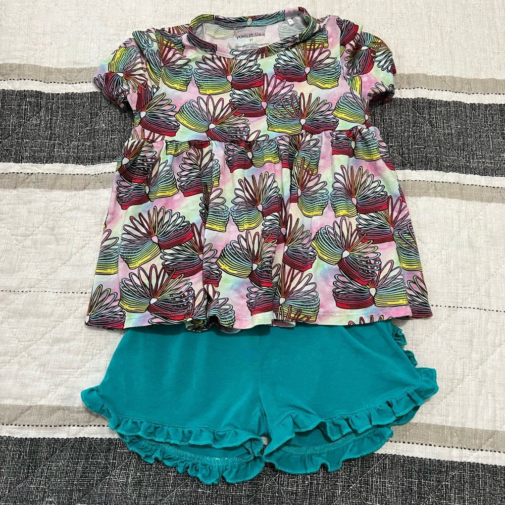 Posh Peanut Slinky Short and Top Set